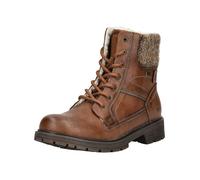 Schnürstiefelette MUSTANG SHOES "Mustang Shoes Stiefelette Lederimitat/Textil", Damen, Gr. 39, Textil, braun, Lederimitat, Textil, Schuhe Schnürstiefelette (43348467-39) braun
