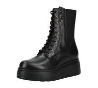 Schnürstiefelette NERO GIARDINI "Nero Giardini Stiefelette Leder", Damen, Gr. 37, schwarz, Leder, Schuhe Schnürstiefelette (21621517-37) schwarz