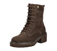 Schnürstiefelette NERO GIARDINI "Nero Giardini Stiefelette Veloursleder", Damen, Gr. 39, braun (dunkelbraun), Veloursleder, Schuhe Schnürstiefelette (96948962-39) dunkelbraun