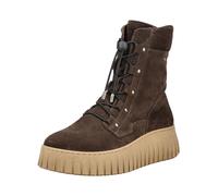 Schnürstiefelette NERO GIARDINI "Nero Giardini Stiefelette Veloursleder", Damen, Gr. 39, dunkelbraun, Veloursleder, Schuhe Schnürstiefelette (50351133-39) dunkelbraun