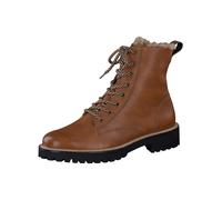 Schnürstiefelette PAUL GREEN "Paul Green Stiefelette Glattleder", Damen, Gr. 38,5, cognac, Glattleder, Schuhe Schnürstiefelette (96202052-38,5) cognac