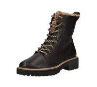Schnürstiefelette PAUL GREEN "Paul Green Stiefelette Glattleder", Damen, Gr. 38,5, schwarz (moro), Glattleder, Schuhe Schnürstiefelette (82387403-38,5) moro
