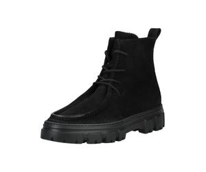 Schnürstiefelette PAUL GREEN "Paul Green Stiefelette Nubukleder", Damen, Gr. 38,5, schwarz, Nubukleder, Schuhe Schnürstiefelette (42674557-38,5) schwarz