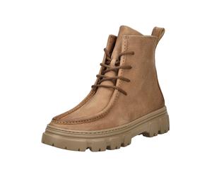 Schnürstiefelette PAUL GREEN "Paul Green Stiefelette Nubukleder", Damen, Gr. 39, beige (tan), Nubukleder, Schuhe Schnürstiefelette (99093261-39) tan