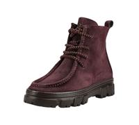 Paul Green Damen - Boots 5499-046 in rot Rauleder | Winterstiefel, Barolo, Bordeaux, Schnürung, seitlicher Reißverschluss, Damen, Schuhe