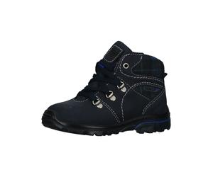 Schnürstiefelette PEPINO "Pepino Stiefelette Leder/Textil", Mädchen, Gr. 21, blau, Leder, Textil, Schuhe Schnürstiefelette (22203338-21) blau