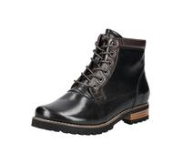 Schnürstiefelette REGARDE LE CIEL "Regarde Le Ciel Stiefelette Leder", Damen, Gr. 38, schwarz, Leder, casual, Schuhe (41810129-38) schwarz