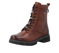 Schnürstiefelette REMONTE, Damen, Gr. 37, braun, Leder, used, Schuhe Schnürstiefelette, Schnürboots, Blockabsatz, mit wasserabweisender TEX-Membran (17397203-37) braun