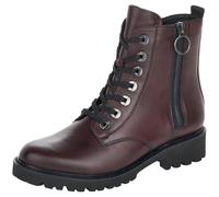 Schnürstiefelette REMONTE, Damen, Gr. 43, rot (dunkelrot), Leder, used, Schuhe Schnürstiefelette, Blockabsatz, Stiefelette, Schnürboots, im modischen Used Look (49895962-43) dunkelrot