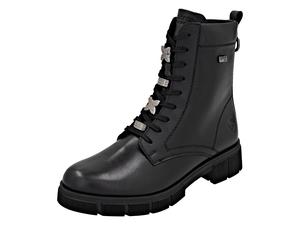 Schnürstiefelette REMONTE, Damen, Gr. 43, wärmend, schwarz, Leder, unifarben, Schuhe Schnürstiefelette, Outdoorboots, Schnürboots mit wasserabweisender TEX-Membran (38323345-43) schwarz