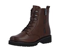 Schnürstiefelette REMONTE, Damen, Gr. 45, braun (dunkelbraun), Leder, Schuhe Schnürstiefelette, Schnürboots, Stiefelette mit wasserabweisender TEX-Membran (40428769-45) dunkelbraun