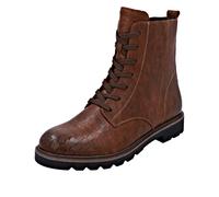 Schnürstiefelette REMONTE "Elisabeth Hurley-Collection", Damen, Gr. 43, nuss, Leder, Reptilienprägung, Schuhe Schnürstiefelette, Schnürboots, Klassik-Stiefelette mit Lite`n Soft-Ausstattung (62235953-
