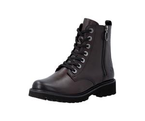 Schnürstiefelette REMONTE "Remonte Stiefelette Glattleder", Damen, Gr. 43, braun (dunkelbraun), Glattleder, Schuhe Schnürstiefelette (62254841-43) dunkelbraun