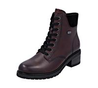 Schnürstiefelette REMONTE "Remonte Stiefelette Leder/Synthetik", Damen, Gr. 38, rot (weinrot), Leder, Synthetik, Schuhe Schnürstiefelette (21721801-38) weinrot