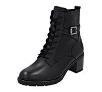 Schnürstiefelette REMONTE "Remonte Stiefelette Leder/Synthetik", Damen, Gr. 38, schwarz (schwarz, schwarz), Leder, Synthetik, Schuhe Schnürstiefelette (83740131-38) schwarz, schwarz
