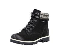 Schnürstiefelette REMONTE "Remonte Stiefelette Leder/Synthetik", Damen, Gr. 38, Textil, schwarz, Leder, Synthetik, Schuhe Schnürstiefelette (11281610-38) schwarz