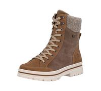 Schnürstiefelette REMONTE "Remonte Stiefelette Leder/Synthetik", Damen, Gr. 39, braun, rot, Leder, Synthetik, Schuhe (91478502-39) braun, rot