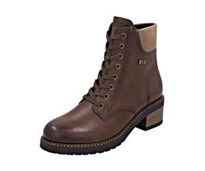Schnürstiefelette REMONTE "Remonte Stiefelette Leder/Synthetik", Damen, Gr. 39, chestnut, Leder, Synthetik, Schuhe Schnürstiefelette (22651606-39) chestnut