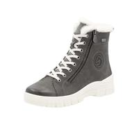 Schnürstiefelette REMONTE "Remonte Stiefelette Veloursleder", Damen, Gr. 36, smoke, Veloursleder, Schuhe Schnürstiefelette (84517011-36)