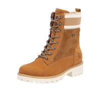 Schnürstiefelette REMONTE "Remonte Stiefelette Veloursleder", Damen, Gr. 39, braun (braun, beige), Veloursleder, Schuhe Schnürstiefelette (53122308-39) braun, beige