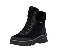 Schnürstiefelette REMONTE "Remonte Stiefelette Veloursleder/Textil", Damen, Gr. 38, schwarz, schwarz, Textil, Veloursleder, Schuhe Schnürstiefelette (11214352-38) schwarz, schwarz