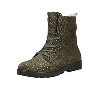 Schnürstiefelette RICOSTA "Ricosta Stiefelette Veloursleder", Mädchen, Gr. 31, grün (army), Veloursleder, Schuhe Schnürstiefelette (31150618-31) army