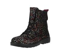 Schnürstiefelette RICOSTA "Ricosta Stiefelette Veloursleder", Mädchen, Gr. 33, bunt (schwarz), Veloursleder, Schuhe Schnürstiefelette (18419340-33) schwarz