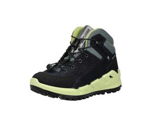 Schnürstiefelette RICOSTA "Ricosta Stiefelette Veloursleder", Mädchen, Gr. 40, schwarz (schwarz, grün), Veloursleder, Schuhe Schnürstiefelette (30251345-40) schwarz, grün