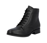 Schnürstiefelette RIEKER, Damen, Gr. 36, schwarz, Lederimitat, Basic, Schuhe Schnürstiefelette, Klassik-Stiefelette, Schnürboots mit Reißverschluss (70705243-36) schwarz