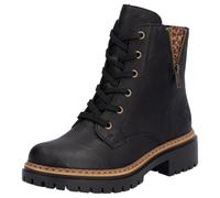 Rieker Damen Schnürstiefeletten 72617, Frauen Stiefeletten,schnürboots,reißverschluss,Boots,Stiefel,Bootee,Booties,schwarz (00),36 EU / 3.5 UK