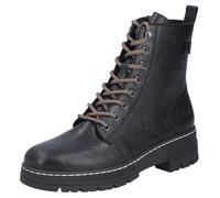 Schnürstiefelette RIEKER, Damen, Gr. 37, schwarz, Lederimitat, unifarben, Schuhe Schnürstiefelette, Schnürboots, Plateauboots, Profilsohle, mit Innenreißverschluss (55096245-37) schwarz