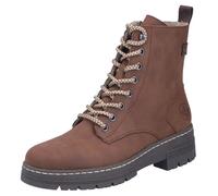 Schnürstiefelette RIEKER, Damen, Gr. 38, cognac, Lederimitat, Schuhe Schnürstiefelette, Schnürboots, Plateauboots, Profilsohle, mit Innenreißverschluss (33989444-38) cognac