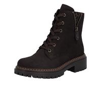 Schnürstiefelette RIEKER, Damen, Gr. 39, braun, Lederimitat, Schuhe Schnürstiefelette, Schnürboots, Blockabsatz, mit praktischem Innenreißverschluss (88733814-39) braun