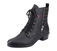 Schnürstiefelette RIEKER, Damen, Gr. 40, schwarz, Lederimitat, Schuhe Schnürstiefelette, mit modischen Ösen, Topseller (10856132-40) schwarz