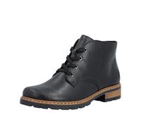 Schnürstiefelette RIEKER, Damen, Gr. 41, schwarz, Lederimitat, Schuhe Schnürstiefelette, Schnürboots, Ankleboots mit Blockabsatz (42700467-41) schwarz