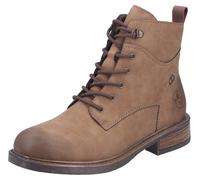 Schnürstiefelette RIEKER, Damen, Gr. 43, braun, Lederimitat, used, Basic, Schuhe Schnürstiefelette, Schnürboots, Casual-Boots in aktueller Used-Optik (86151549-43) braun