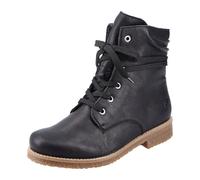 Schnürstiefelette RIEKER, Damen, Gr. 43, schwarz, Lederimitat, Schuhe Schnürstiefelette, mit schaftumspielender Schnürung (59201804-43) schwarz