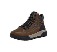Schnürstiefelette RIEKER "Rieker Stiefelette Leder", Herren, Gr. 42, braun (schwarz, braun), Leder, Schuhe Schnürstiefelette (90039460-42) schwarz, braun
