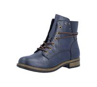 Schnürstiefelette RIEKER "Rieker Stiefelette Lederimitat", Damen, Gr. 37, blau (marine), Lederimitat, Schuhe Schnürstiefelette (41972906-37) marine