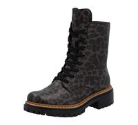 Schnürstiefelette RIEKER "Rieker Stiefelette Lederimitat", Damen, Gr. 38, grau, Lederimitat, Schuhe Schnürstiefelette (75381565-38) grau