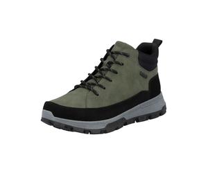 Schnürstiefelette RIEKER "Rieker Stiefelette Lederimitat", Damen, Gr. 40, schwarz (schwarz, grün), Lederimitat, Schuhe Schnürstiefelette (11647343-40) schwarz, grün