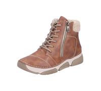 Schnürstiefelette RIEKER "Rieker Stiefelette Lederimitat/Textil", Damen, Gr. 37, braun (zimt), Lederimitat, Textil, Schuhe Schnürstiefelette (25657726-37) zimt