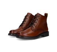 Schnürstiefelette SALAMANDER "Bebra", Damen, Gr. 36, Textil, braun (cognac), Leder, Schuhe Schnürstiefelette, Schnürboots, Business-Stiefelette mit Reißverschluss (22952155-36) cognac