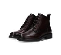 Schnürstiefelette SALAMANDER "Bebra", Damen, Gr. 39, Textil, braun (dunkelbraun), Nappaleder, Schuhe Schnürstiefelette, Schnürboots, Business-Stiefelette mit Reißverschluss (92705201-39) dunkelbraun