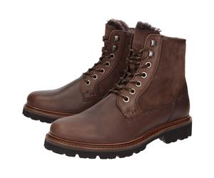 Schnürstiefelette SIOUX "Adalrik-702-LF-H", Damen, Gr. 44 (UK 9 1/2), braun, Obermaterial: 50% Kalbsleder CAL. 50% Lammveloursleder LAVL. 100% Gummi rubber., Schuhe Schnürstiefelette (21010805-44) bra