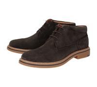 Schnürstiefelette SIOUX "Encanio-714", Damen, Gr. 41.5 (UK 7 1/2), braun (dunkelbraun), Obermaterial: 100% Kalbsveloursleder CAVL. 100% Gummi rubber., Schuhe Schnürstiefelette (42950448-41,5) dunkelbr