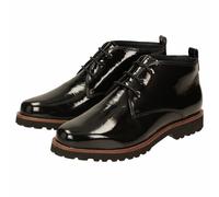 Schnürstiefelette SIOUX "Meredith-702-H", Damen, Gr. 39 (UK 5 1/2), schwarz, Obermaterial: 100% Kalbslackleder CAPA. 100% Gummi rubber., Schuhe Schnürstiefelette (27148207-39) schwarz