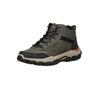 Schnürstiefelette SKECHERS "Skechers Stiefelette Leder", Herren, Gr. 44, grün (olive), Leder, casual, Schuhe (11581710-44) olive