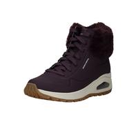 Schnürstiefelette SKECHERS "Skechers Stiefelette Lederimitat/Textil", Damen, Gr. 36, rot (weinrot), Lederimitat, Textil, Schuhe Schnürstiefelette (91477536-36) weinrot