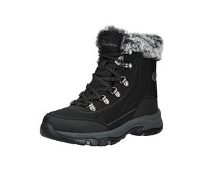 Schnürstiefelette SKECHERS "Skechers Stiefelette Lederimitat/Textil", Damen, Gr. 38, schwarz, Lederimitat, Textil, Schuhe Schnürstiefelette (76102512-38) schwarz